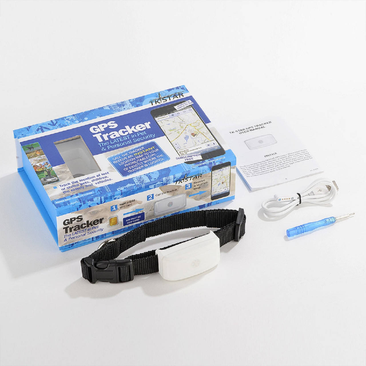 

GPS ошейник для собак TK 911 mini, Белый
