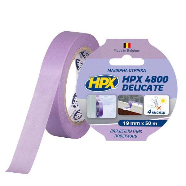 

HPX 4800 - 19мм х 50м - малярная лента (скотч) для деликатных поверхностей и четких контуров
