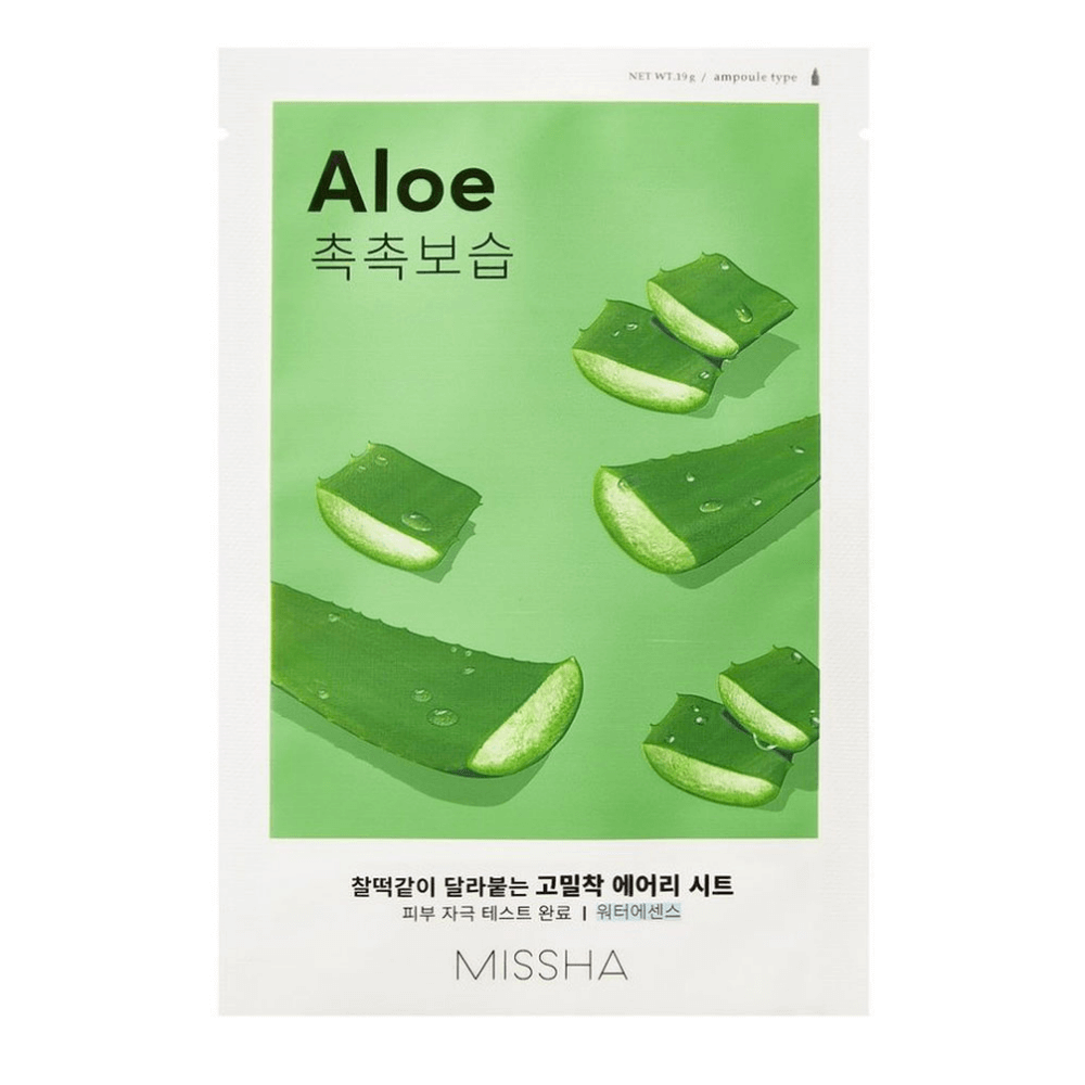 

Корейская маска для лица с экстрактом алоэ вера Missha Airy Fit Aloe Sheet Mask