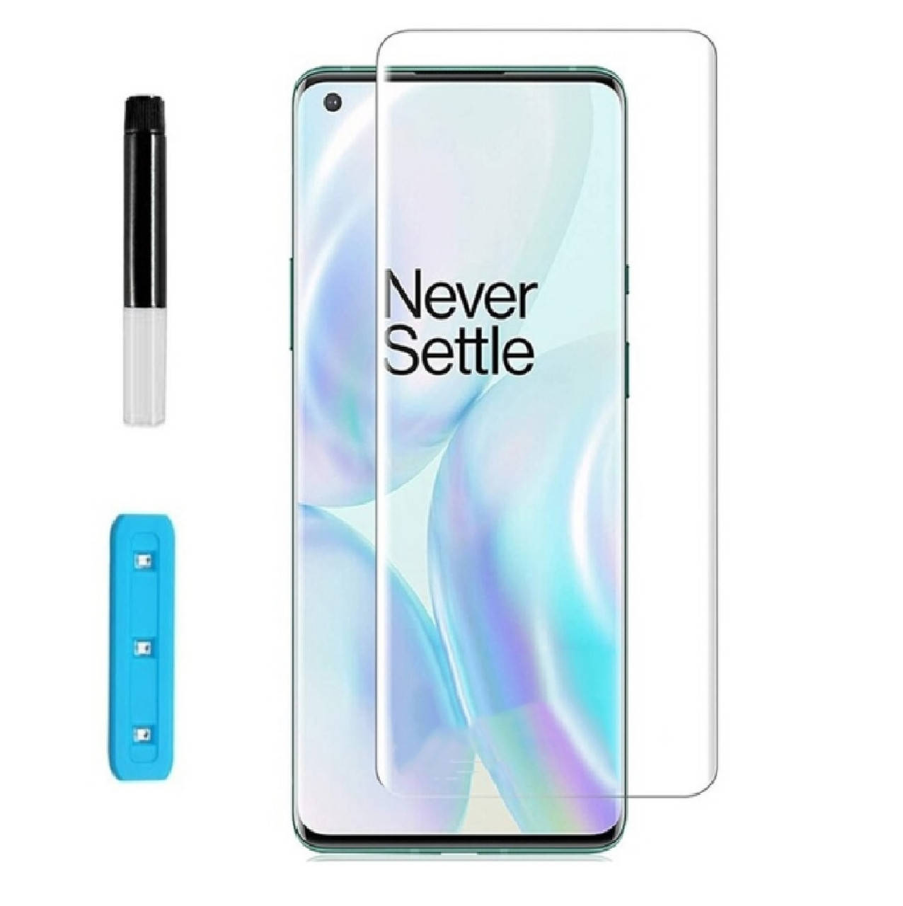 

Защитное стекло 3D FullGlue UV с УФ лампой для OnePlus 8 Black, Прозрачный