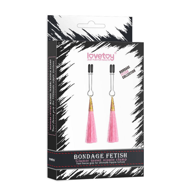 

Затискачі для сосків - Glamor Tassel Nipple Clamp Pink