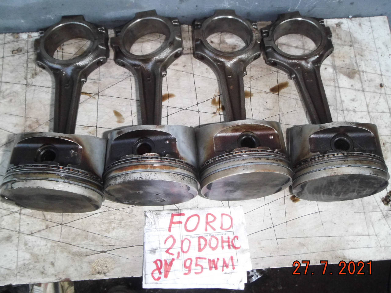 

Ford Scorpio2 2,0 DOHC 8V (95WM) шатуны с поршнями в стандарте 3 шт.