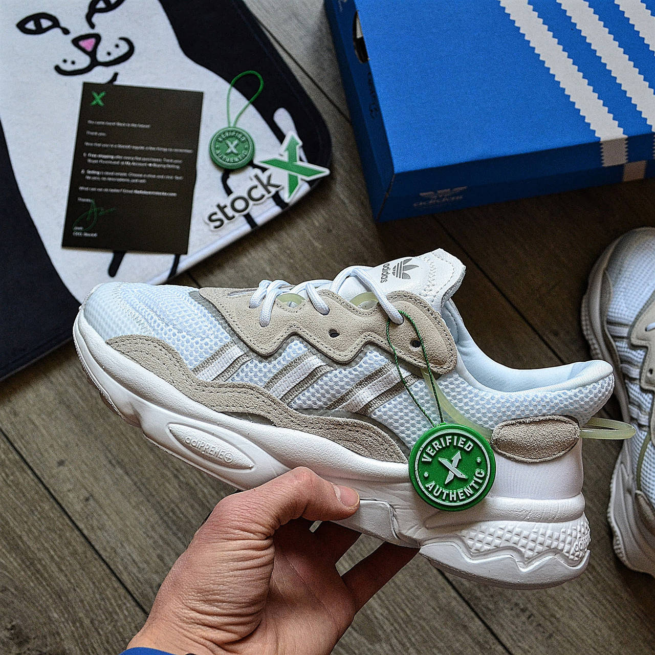 

Мужские кроссовки Adidas Ozweego White Grey 44, Белый