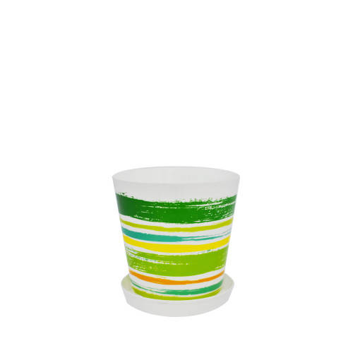 

Вазон "Деко" с подст. с дек. 13 * 12,5 см. (Краски: зел.)