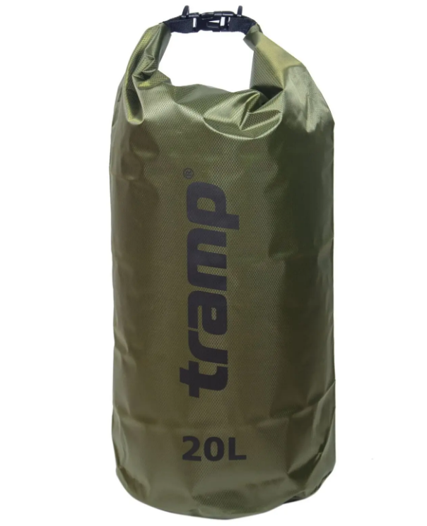 

Гермомешок для рыбалки охоты PVC Diamond Rip-Stop 20л TRA-113-olive