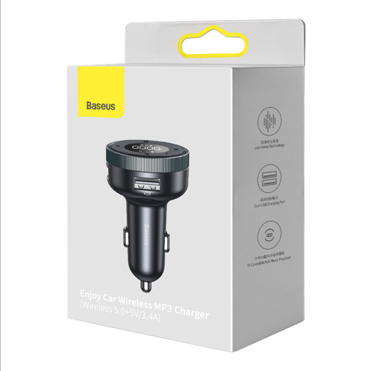 

Автомобільний зарядний пристрій Baseus Enjoy Car Wireless MP3 Charger Black, Черный