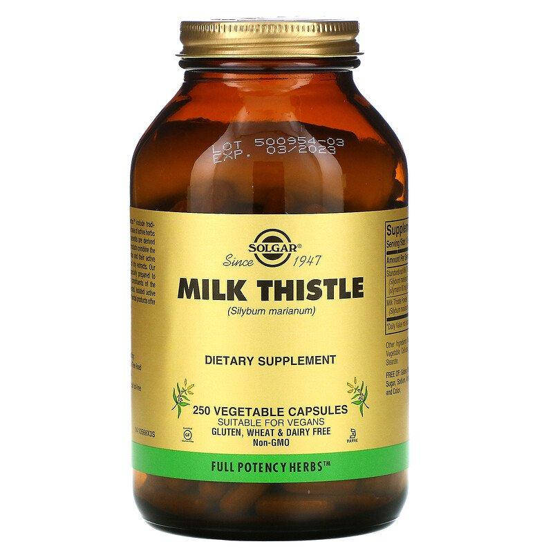 

Расторопша, Solgar (Milk Thistle), 250 капсул (SOL-03973)