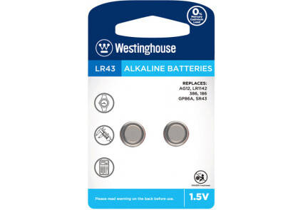 

Батарейка Westinghouse Alkaline G12/ 386/ LR43 (2шт)