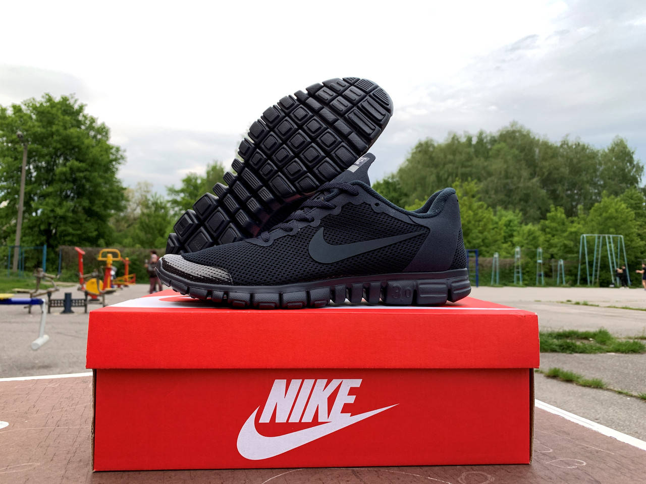 

Мужские кроссовки Nike Free Run 3.0 darkblue синие, Синий