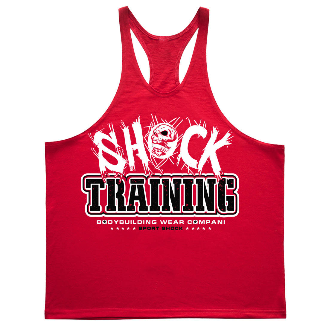 

Майка борцовка для бодибилдинга Shock Training (разные цвета) XL, Красный