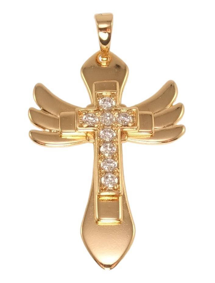 

Кулон Xuping Позолота 18K "Декоративный крылатый Крест с цирконием"
