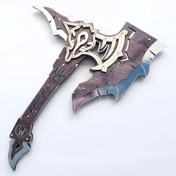 

Деревянный Детский Топор Орков из Игры Варкрафт WARCRAFT, игрушечное оружие, Разные цвета