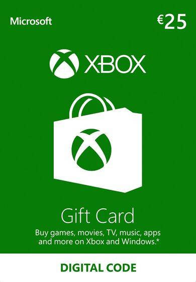 

Подарочная карта Xbox Live Gift Card на сумму 25 euro, EU-регион