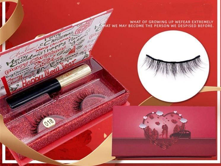 

Цветные черные ресницы накладные на 5 магнитах и магнитная подводка Magnetic Lashes, Синий