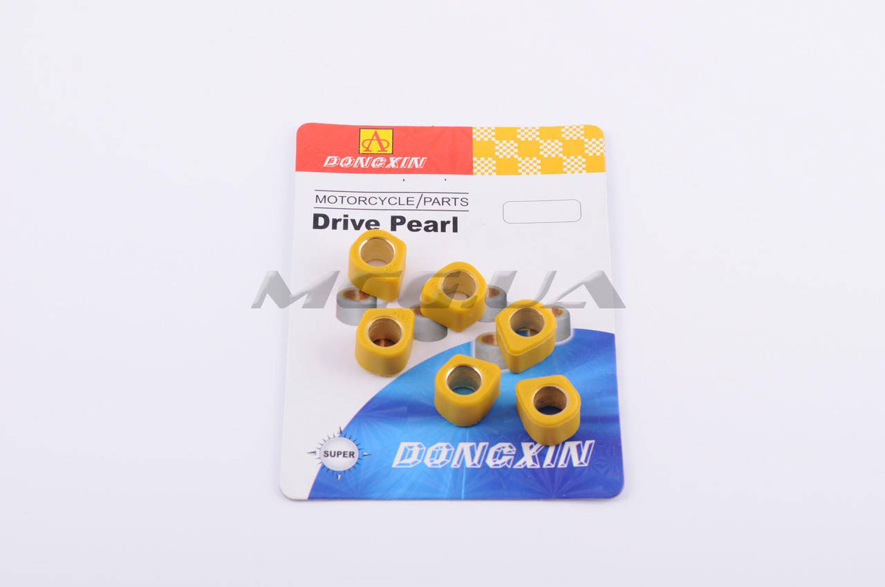 

Ролики вариатора (тюнинг) на скутер Yamaha 15*12 5,0г "DONGXIN" (желтые)