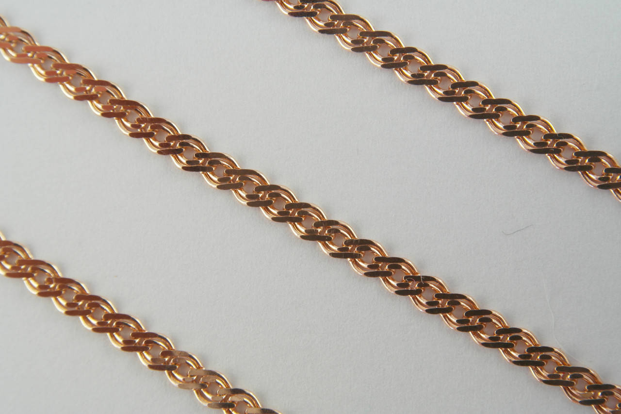 

Цепочка серебряная 925 пробы покрыта золотом 585