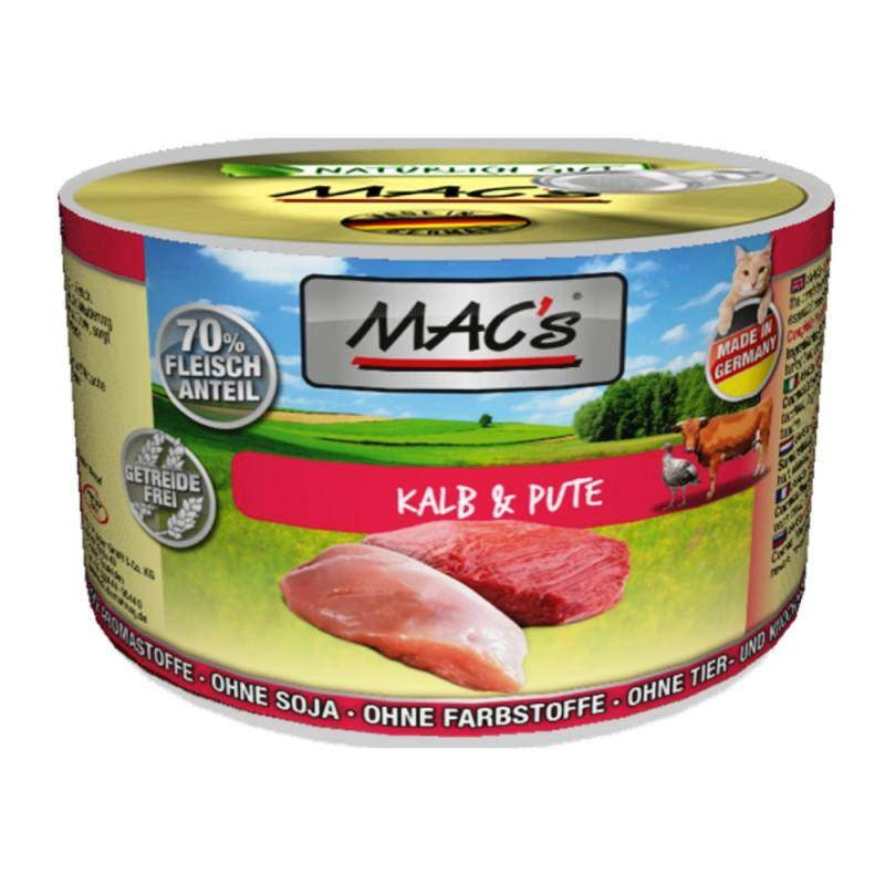 

Консервы для котов Mac`s Kalb Pute Телятина и Индейка