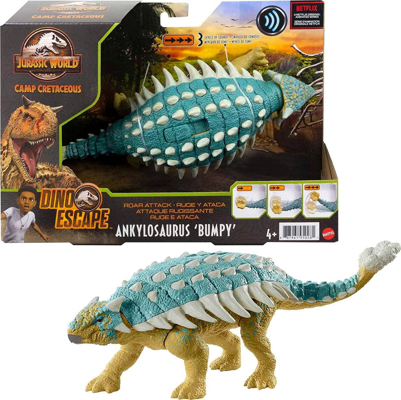 

Динозавр Анкилозавр со звуком Jurassic World Roarivores Ankylosaurus