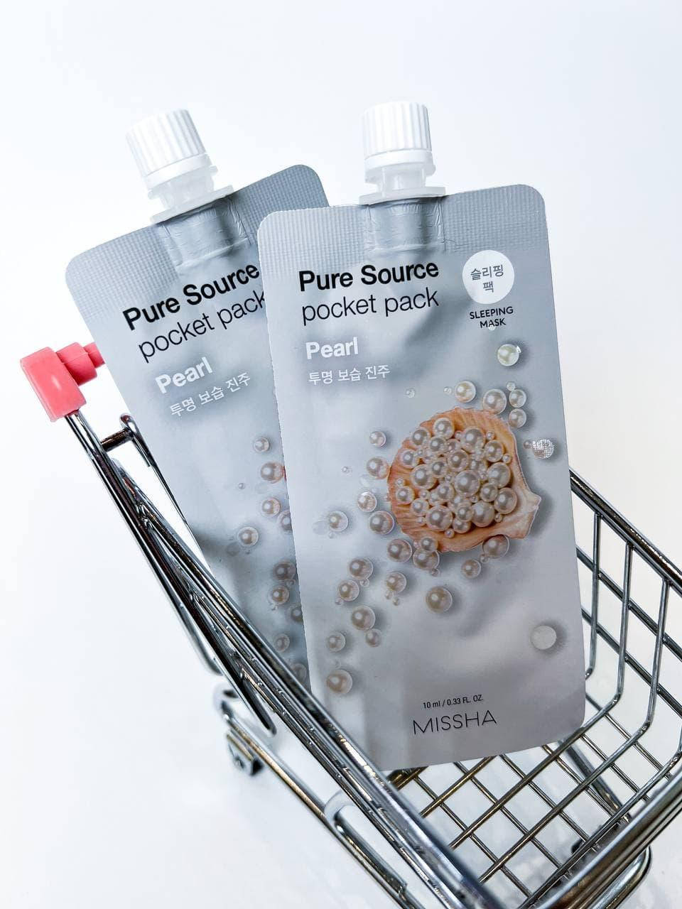 

Ночная маска с экстрактом жемчуга Missha Pure Source Pocket Pack Pearl 10 ml