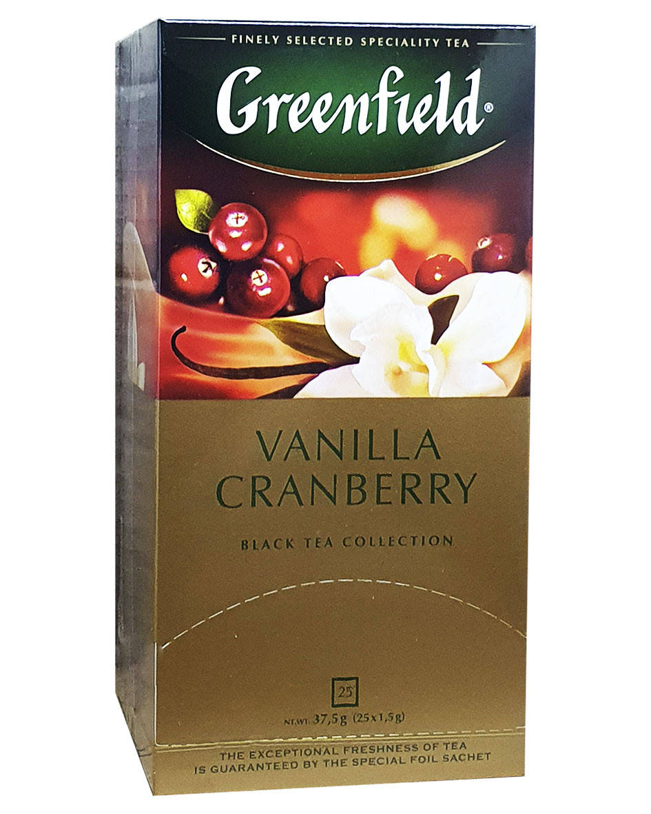 

Чай черный с ароматом клюквы и ванили в пакетиках Greenfield Wanilla Cranberry 25 шт х 1,5 г (693)