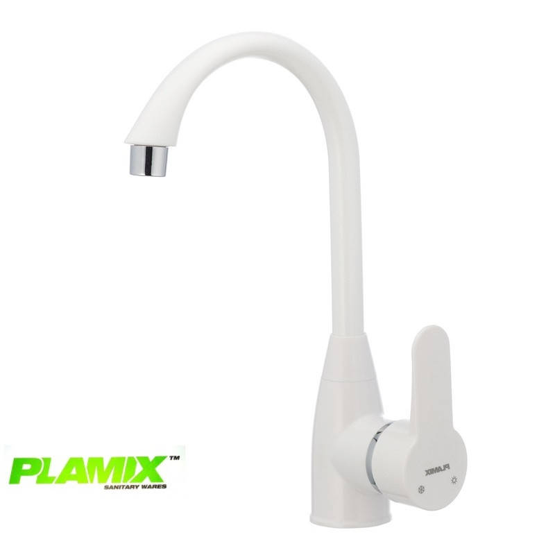 

Смеситель для кухни PLAMIX Mario-011 белый (без подводки)