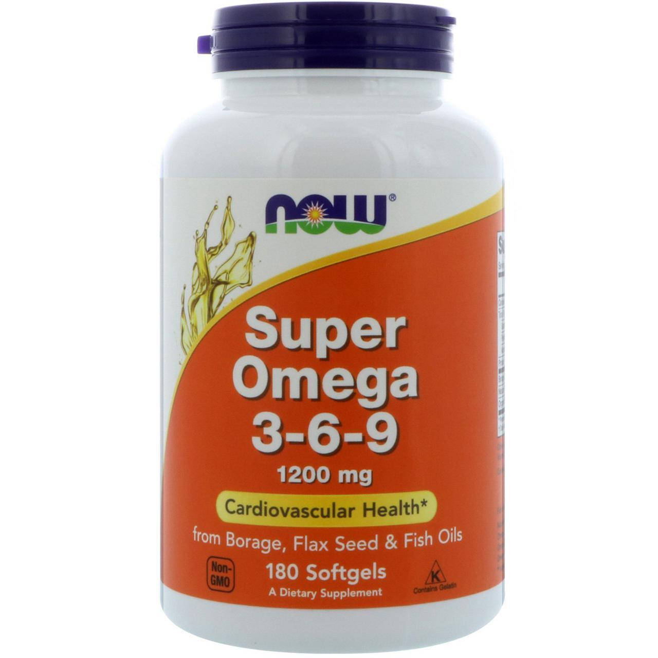 

Омега 3 жирные кислоты NOW_Super Omega 3-6-9 1200 мг - 90 софт кап