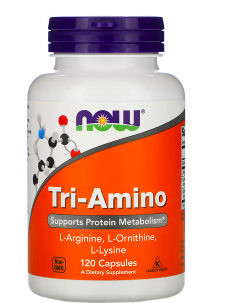 

NOW Foods, Tri-Amino, триамино, 120 капсул