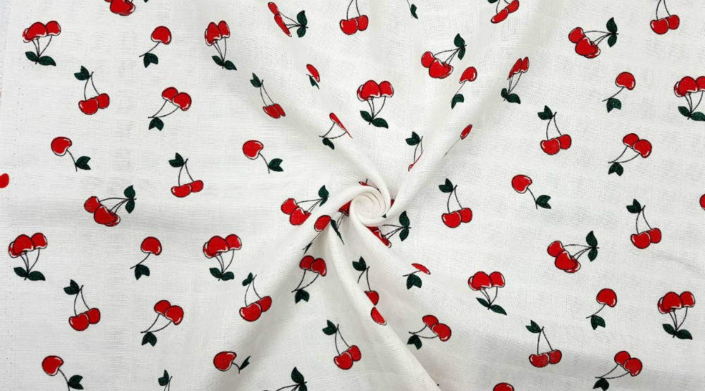 

Муслин № 3562 принт ВИШЕНКА