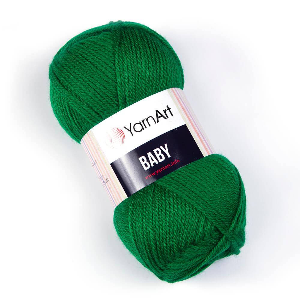 

Yarnart Baby № 338 зеленый, Зелёный