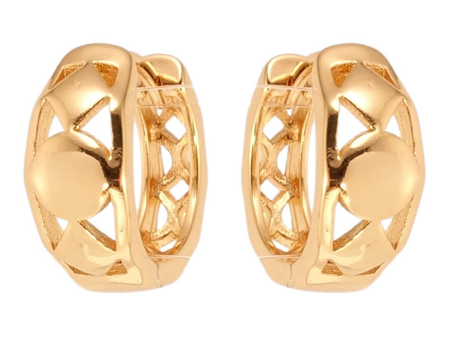 

Серьги Xuping Позолота 18K колечки "Геометрия"