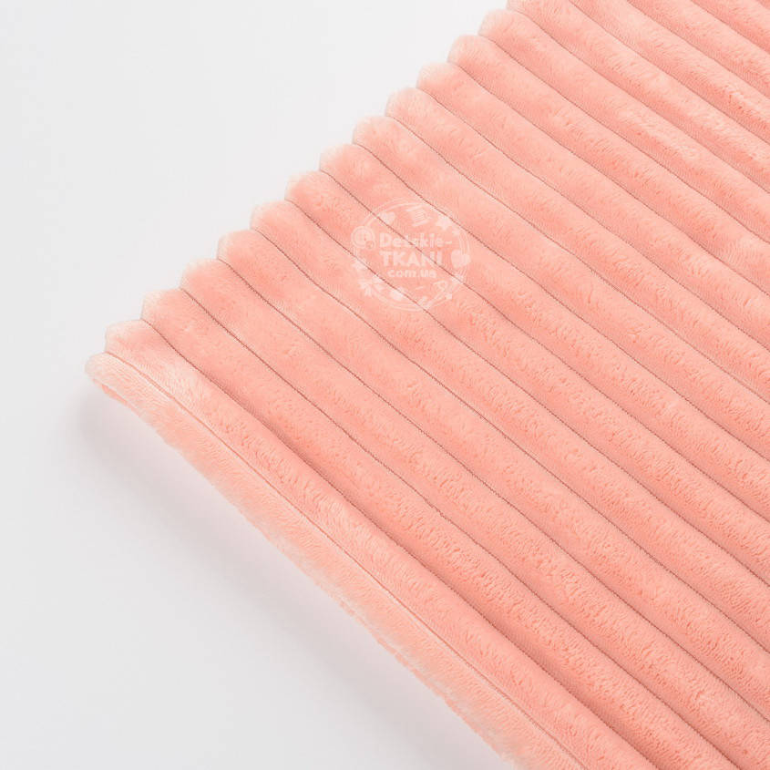 

Отрез плюша Stripes персикового цвета, размер 100*80 см, Персиковый