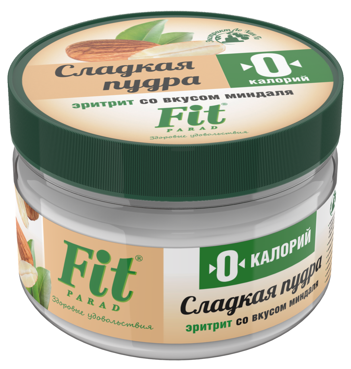 

Сахарозаменитель сладкая пудра на эритрите ФитПарад со вкусом Миндаля (160 грамм)