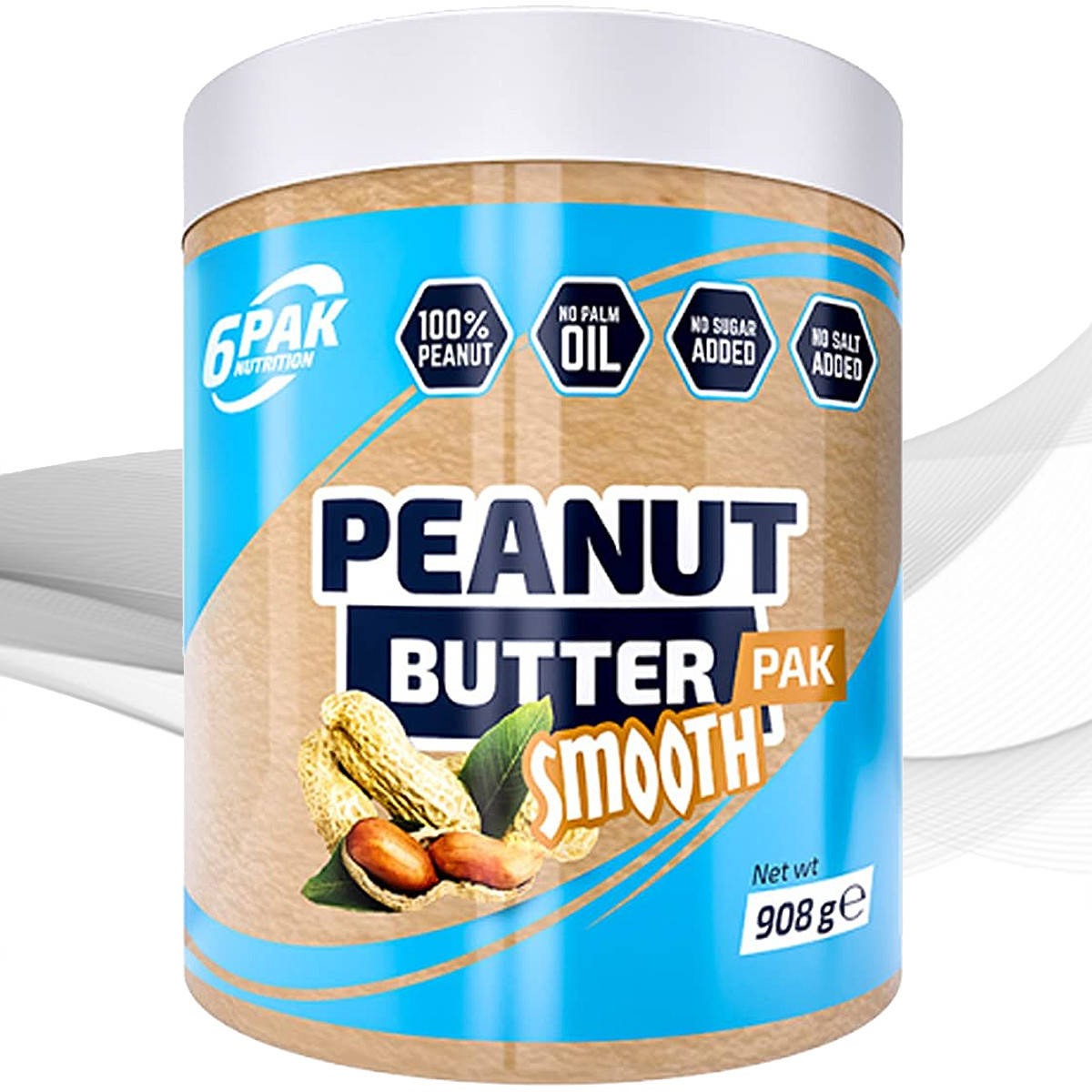 

Арахисовая паста 6Pak Peanut Butter Pak 908 gr smooth