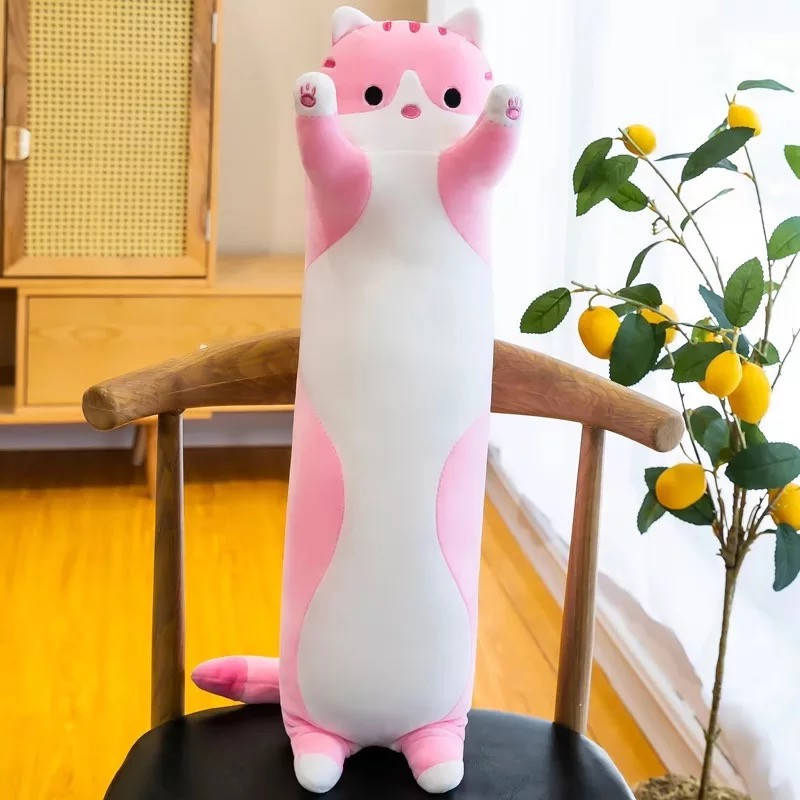 

Мягкая Игрушка Кот Длинний 90см Подушка Обнимашка Розовая, Бирюзовый