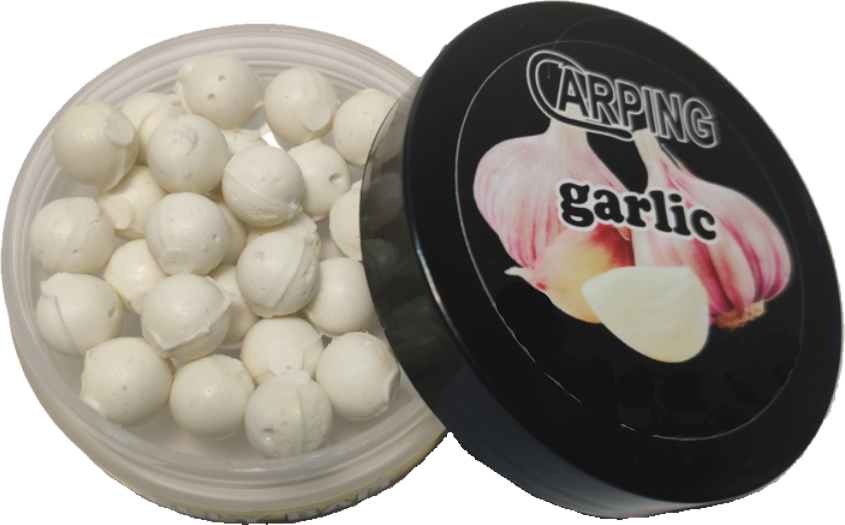 

Бойлы желейные (чеснок) 8mm POP-UP плавающие банка, Белый