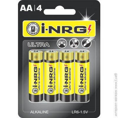 

Батарейки алкалиновые пальчиковые i-NRG Ultra 4AA 4шт