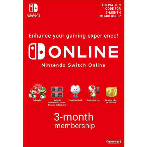 

Nintendo Switch Online Membership, 3 месяца (EU-регион)