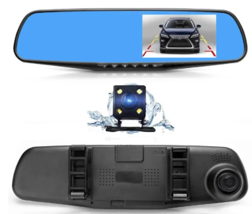 

Автомобильный видеорегистратор зеркало с двумя камерами DVR L 9000