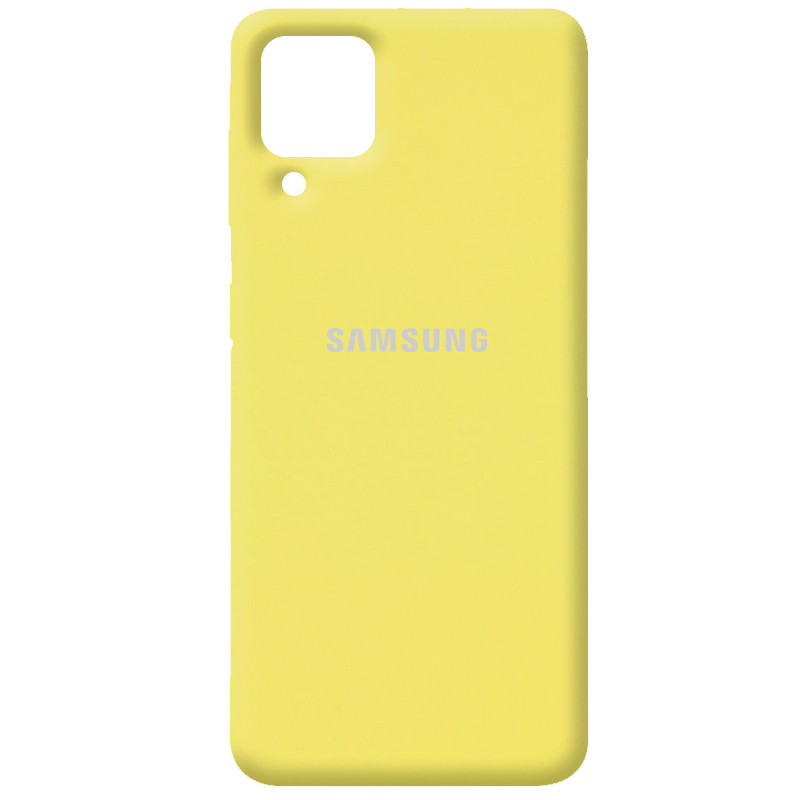 

Силиконовый чехол Silicone Cover на телефон Samsung Galaxy A12/Самсунг А12 Желтый