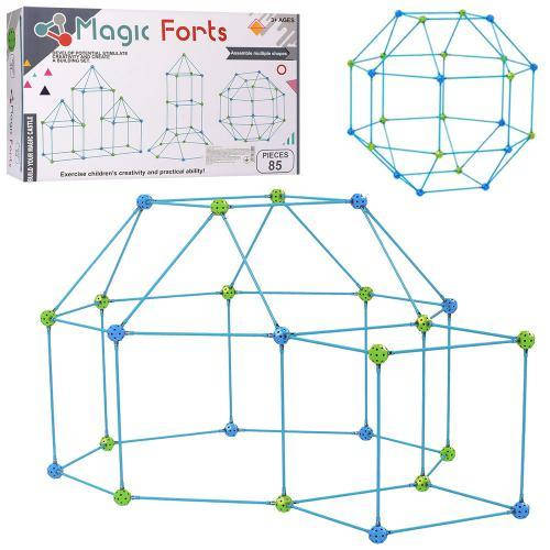 

Детский игровой 3D конструктор Палатка Magic forts 85 деталей, Разные цвета
