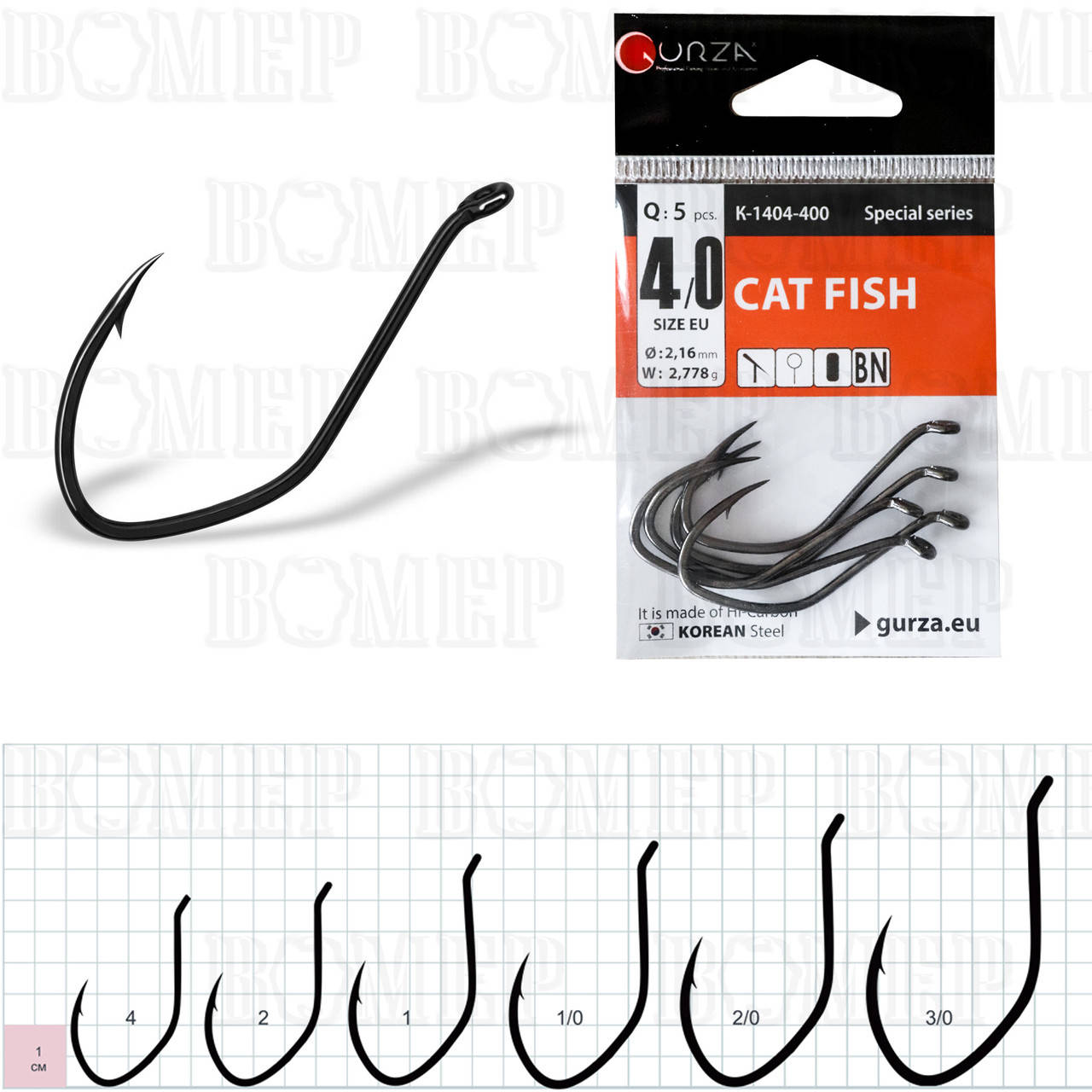 

Гачки GURZA CAT FISH RING BN #2/0 (10шт в уп)