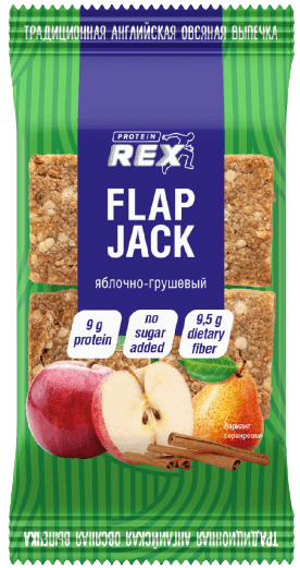 

Протеиновый овсяный флэпджек ProteinRex "Яблочно-Грушевый" (60 грамм)