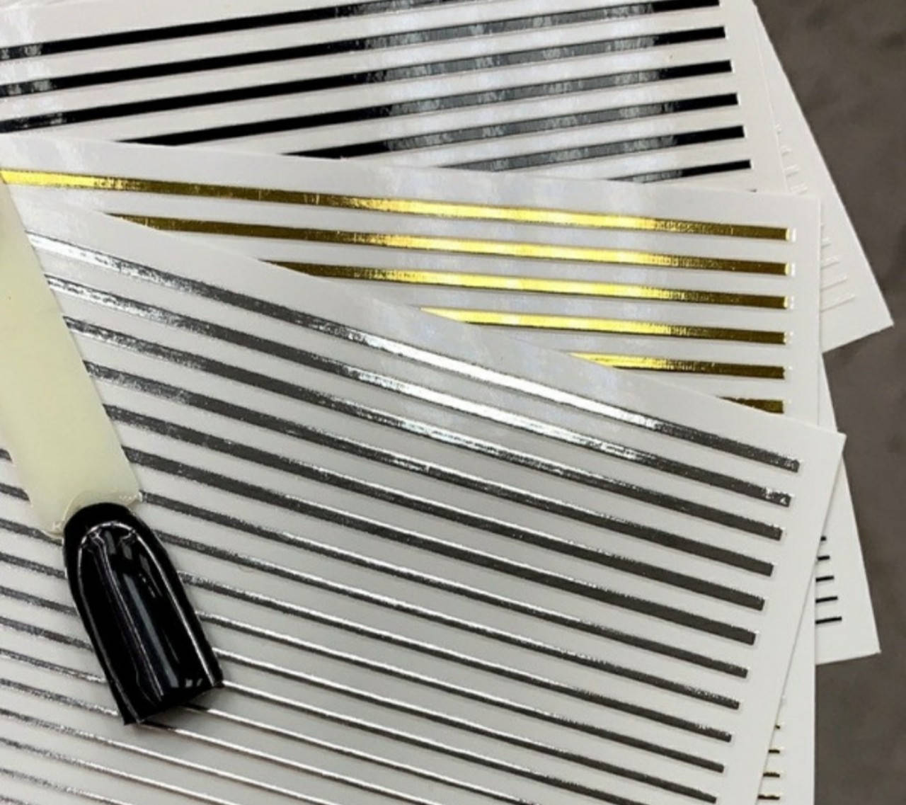 

Гибкая лента для дизайна ногтей, серебро