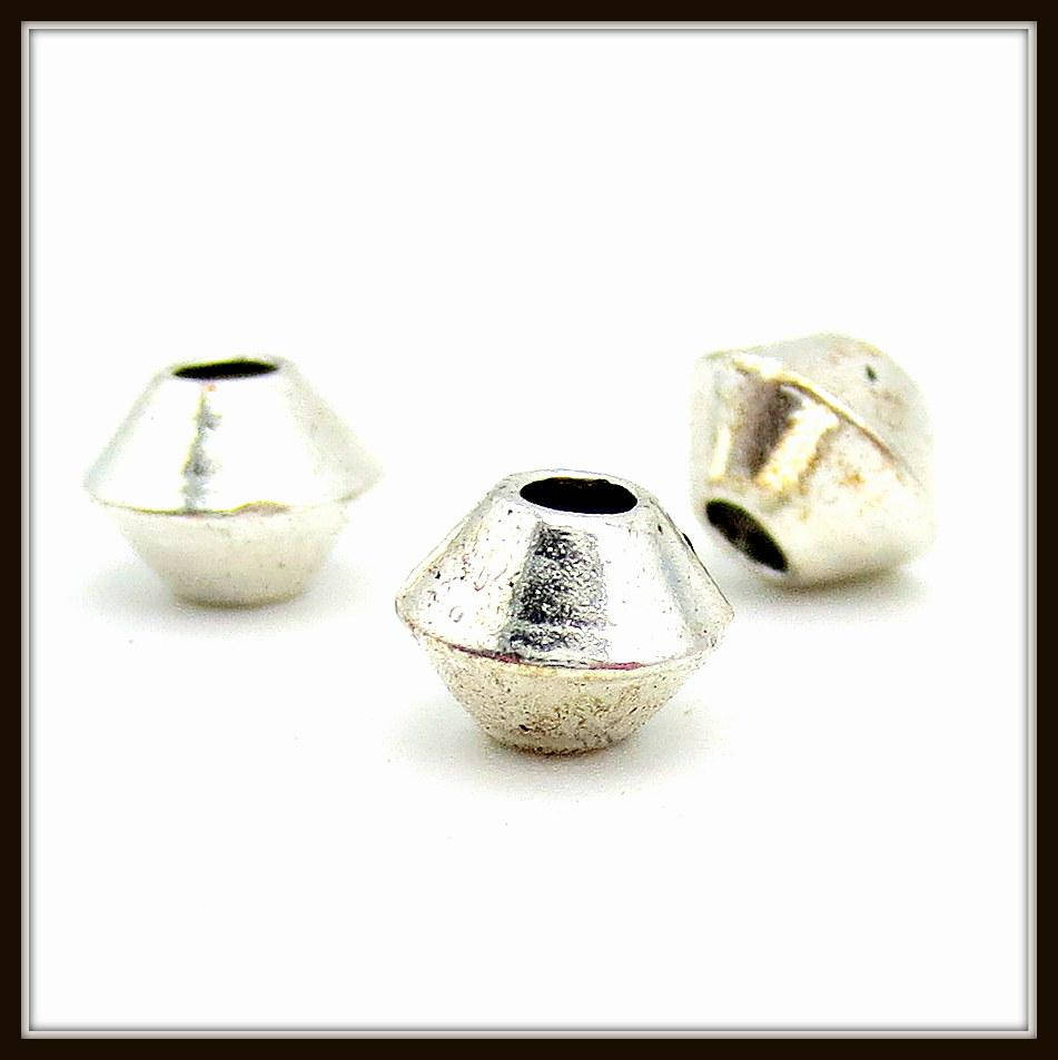 

Металл. бусина "юла" серебро (d 0,5 х h 0,3 см) 60 шт в уп.