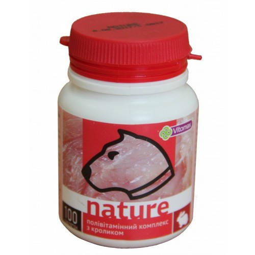 

Поливітаминний комплекс Nature для собак з кроликом 100т (100г)