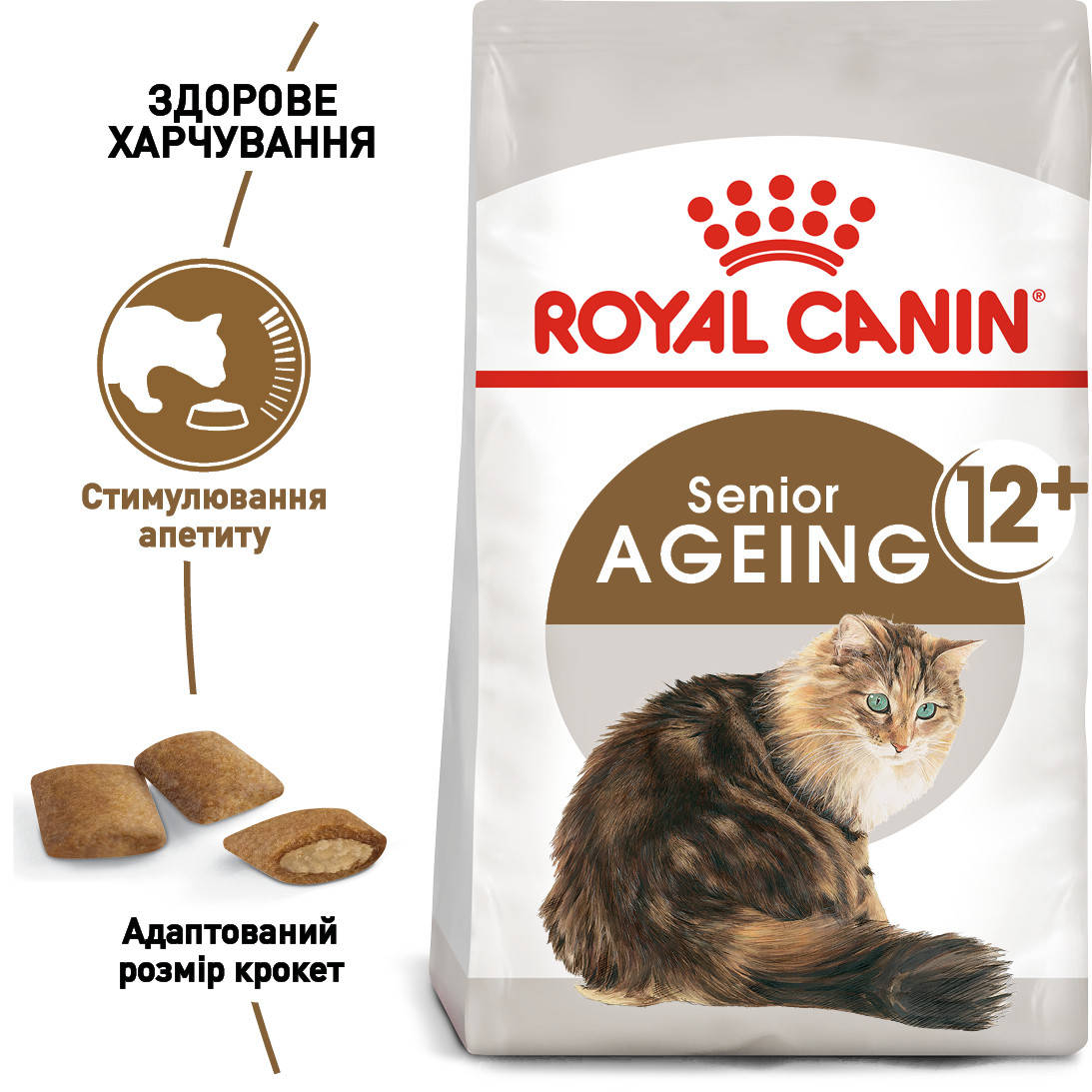 

Корм для зрелых домашних кошек ROYAL CANIN AGEING 12 + 4 кг