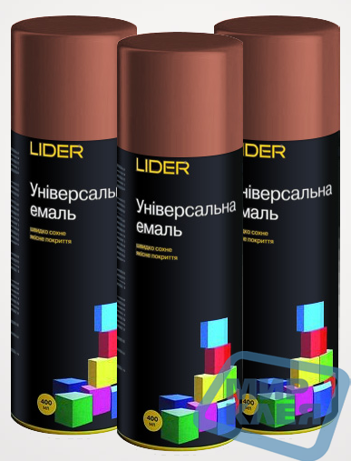

Краска аэрозольная "Лидер" 400 мл. коричневая RAL 8011 (Lider)
