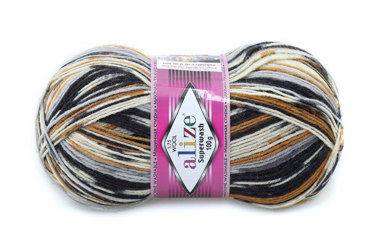 

Alize Superwash, №7651, Секционное крашение