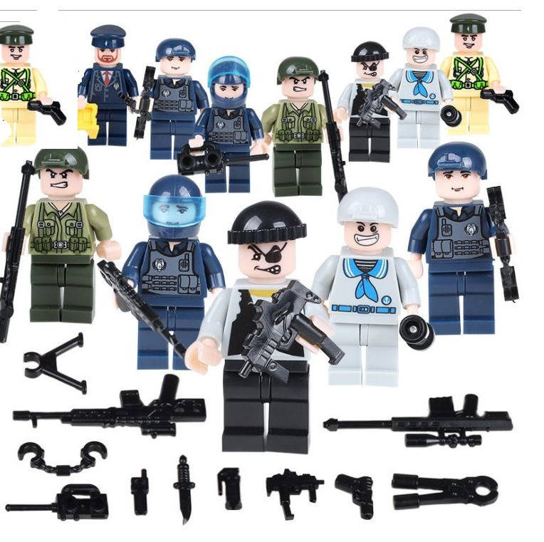 

Фигурки человечки полицейские спецназ police swat террористы для лего lego