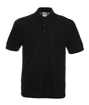 

Мужская Рубашка Поло с карманом 65/35 XL, 36 Черный